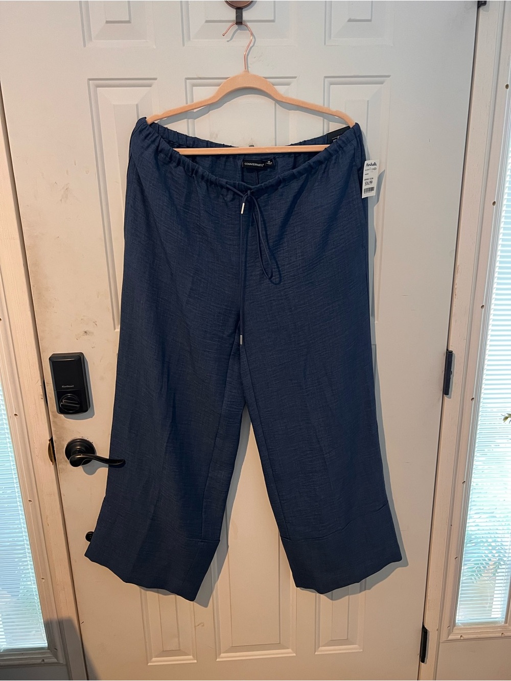 Counterparts Navy Wide-Leg Drawstring Pants